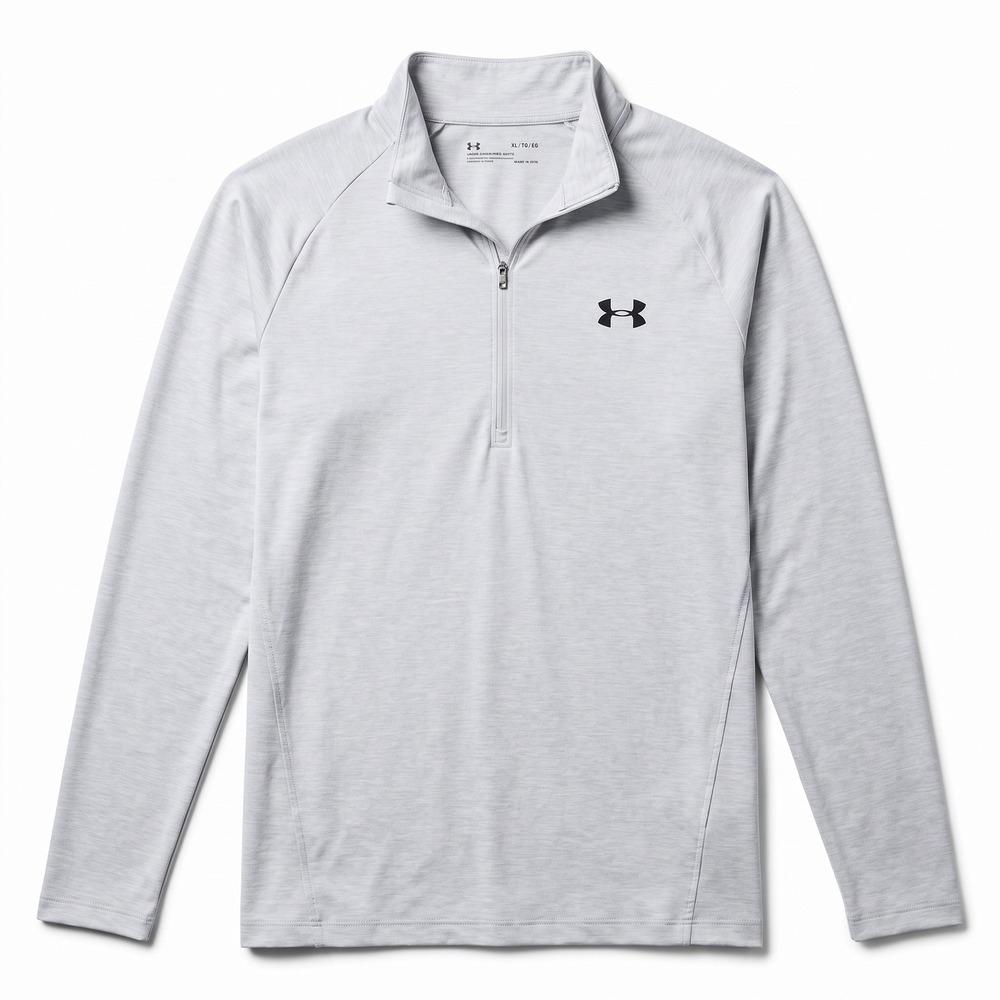 Under Armour XL Gray 1/4 Zip Pullover Womens Athleisure Casual Long Sleeve Shirt